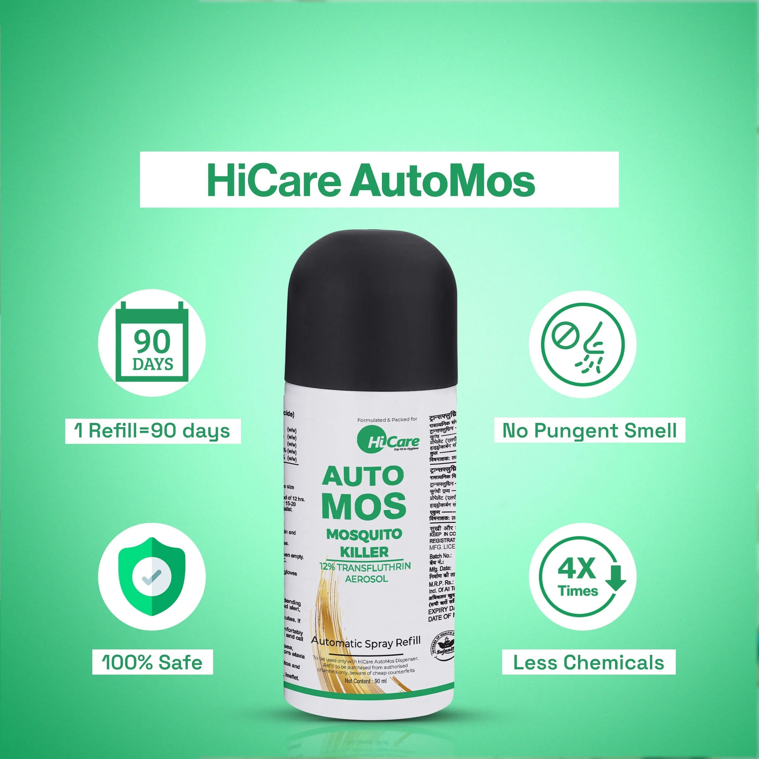 AutoMos Mosquito Refill (Pack of 4) | 90 Days Protection Per Refill - Image 5