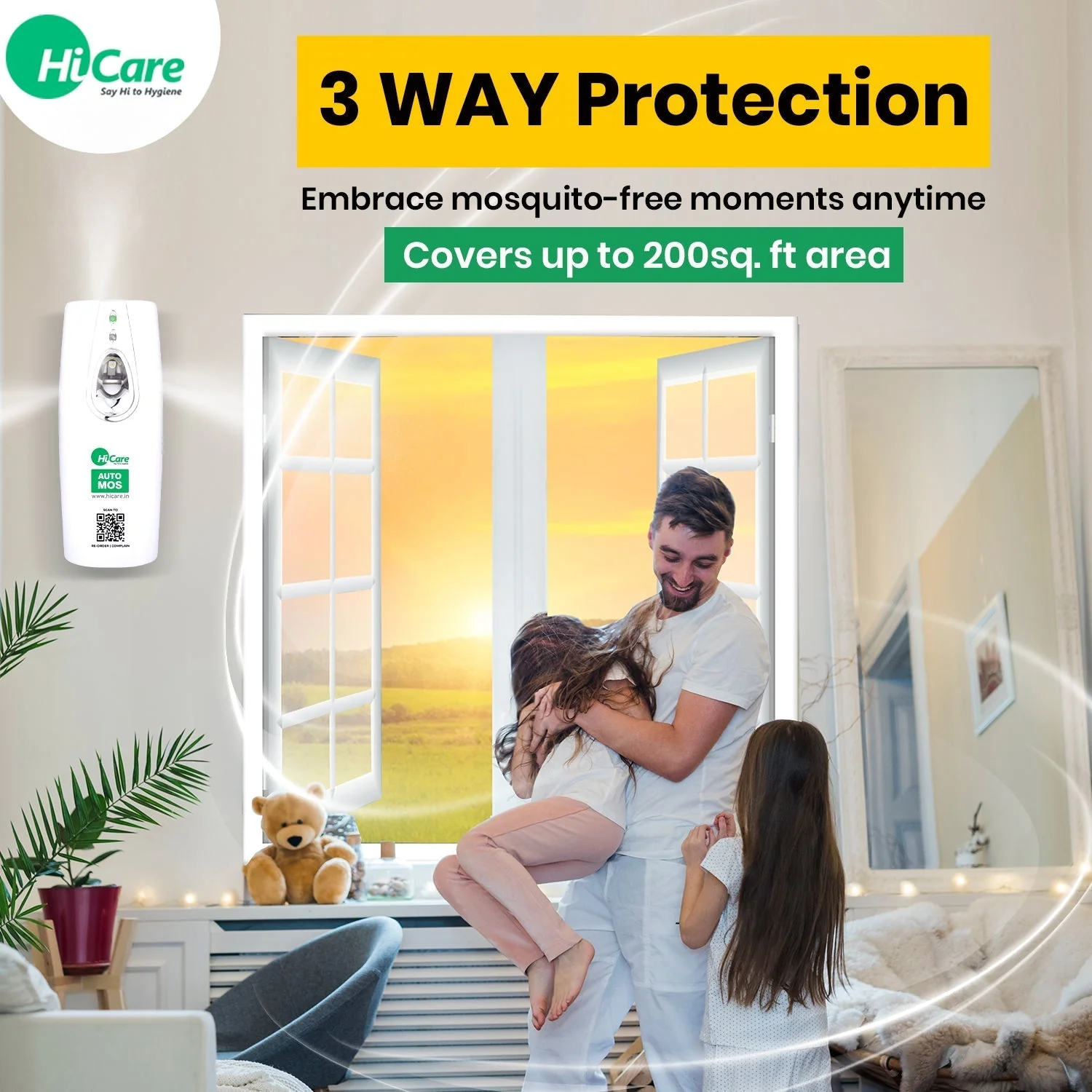 AutoMos Mosquito Repellent Machine Super Saver Pack - 1 Dispenser + 4 Refills | 365 Days - Image 3