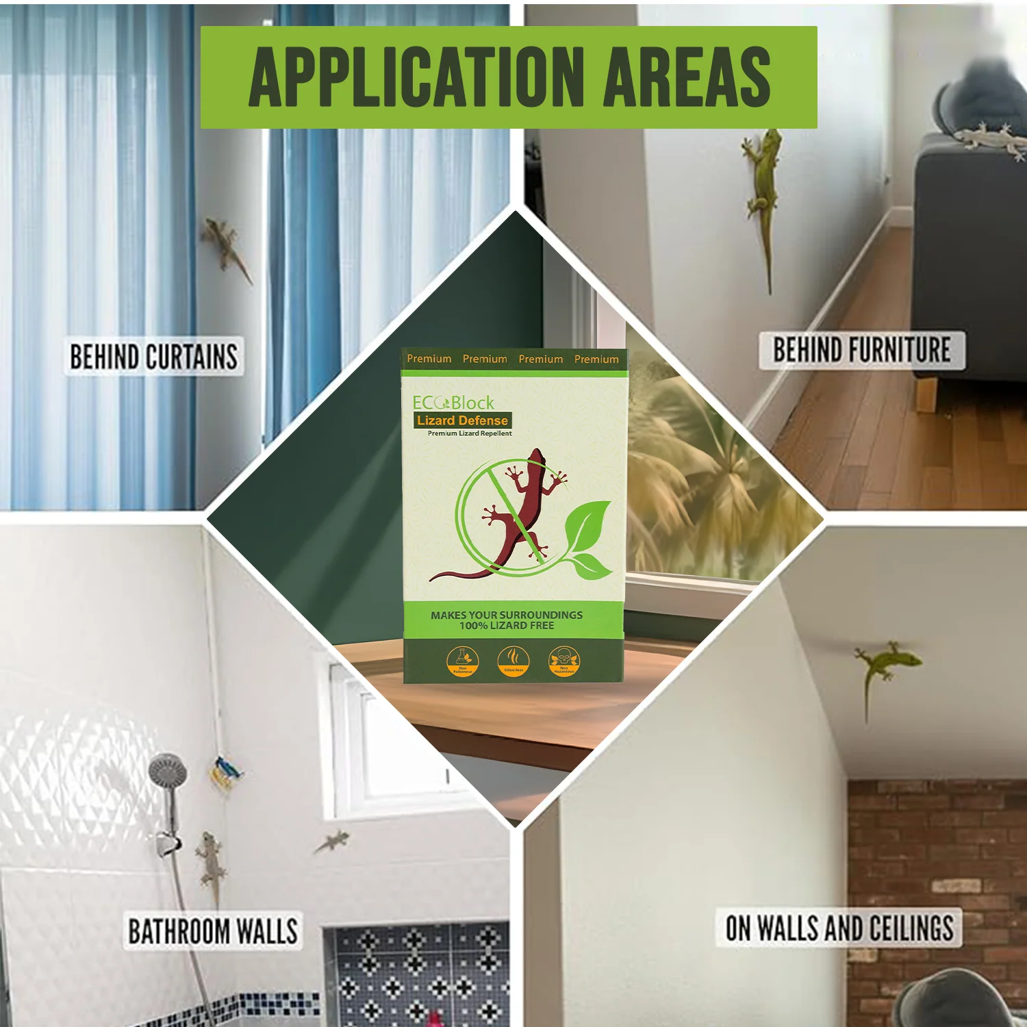 EcoBlock Lizard Defense (Pack of 5) – Natural Lizard Repellent Cubes | Non-Toxic, Odorless & Chemical-Free | 3-Month Long-Lasting Protection | Safe for Kitchen, Kids & Pets - Image 7