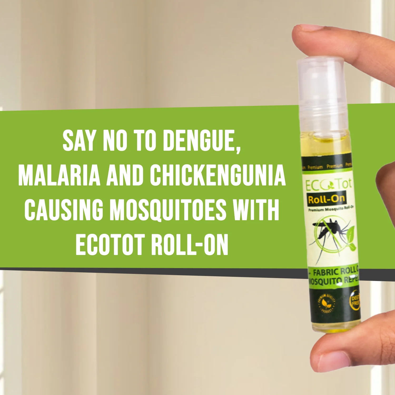 EcoTot Mosquito Repellent Roll-On (10ml) – 100% Natural, DEET-Free | 8-Hour Protection for Kids & Adults | Fabric-Safe & Travel-Friendly - Image 3