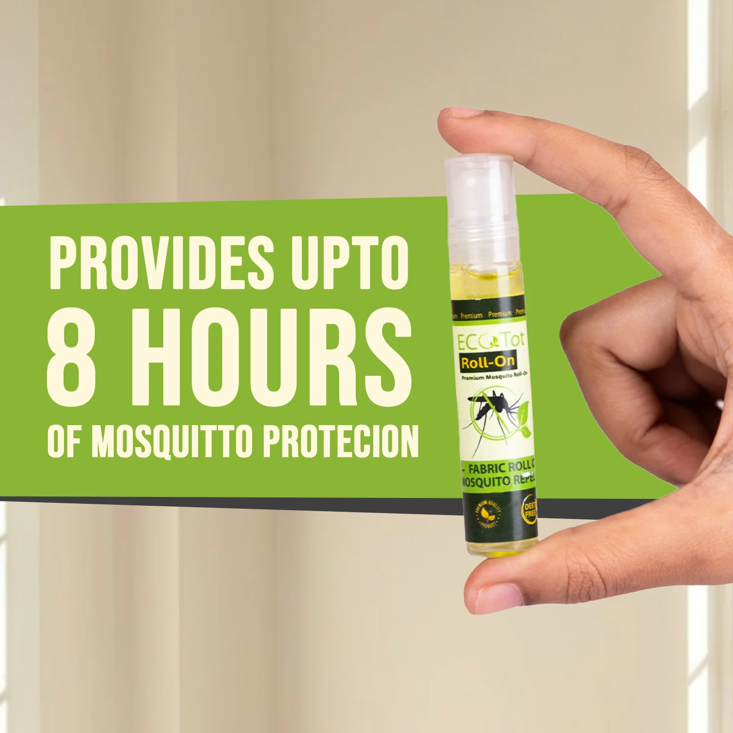 EcoTot Mosquito Repellent Roll-On (10ml) – 100% Natural, DEET-Free | 8-Hour Protection for Kids & Adults | Fabric-Safe & Travel-Friendly - Image 5