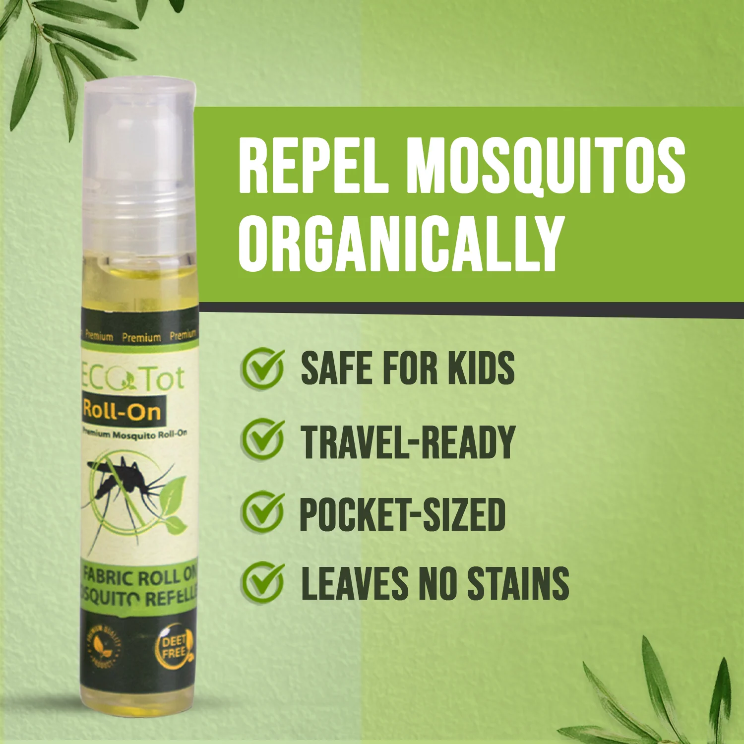 EcoTot Mosquito Repellent Roll-On (10ml) – 100% Natural, DEET-Free | 8-Hour Protection for Kids & Adults | Fabric-Safe & Travel-Friendly - Image 7