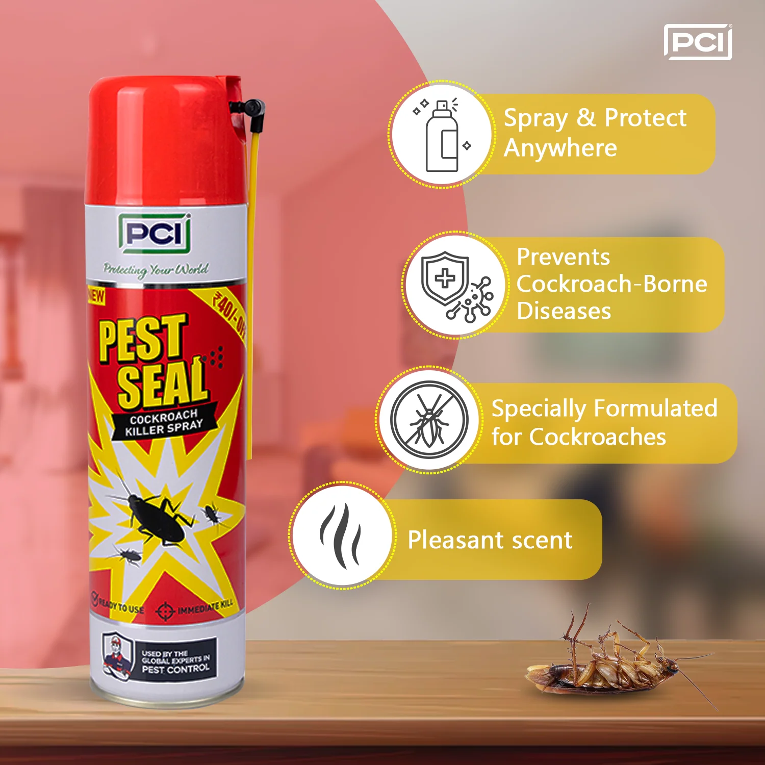 Pest Seal Insect Killer Spray for Roaches - 200ML (Pack of 2) - Image 3