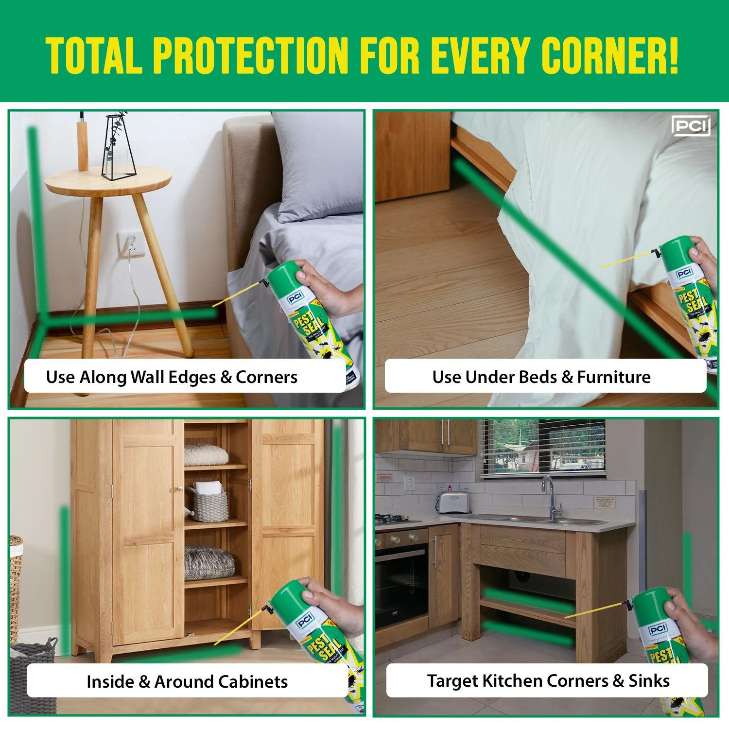 Pest Seal Crawling Insect & Cockroach Killer + Pest Seal Multi-Insect Spray | All-in-One Protection Against Cockroaches, Ants, Flying & Crawling Insects, and More - Image 3