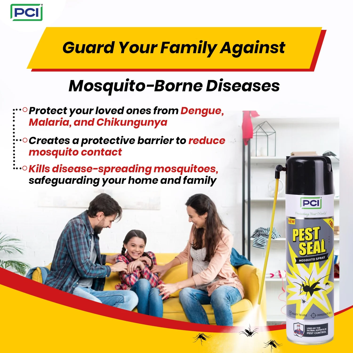 Pest Seal Insect & Mosquito Repellent Spray - 2 x 425ML - Image 7