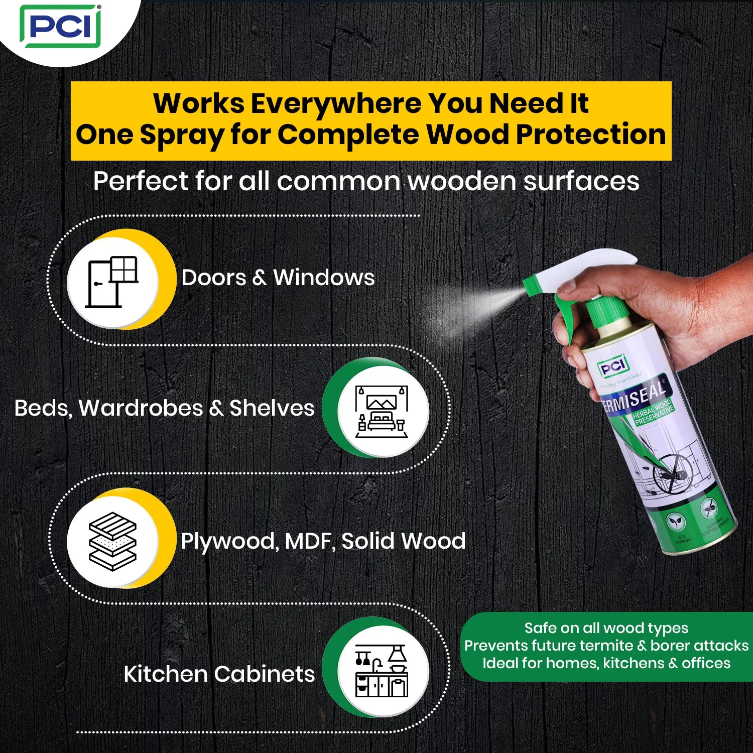 Termiseal Herbal Wood Preservative Spray - 500ml + 1Ltr| Eco-Friendly & Insect Protection for Wood Against Termites, Borers, and Pests. - Image 5